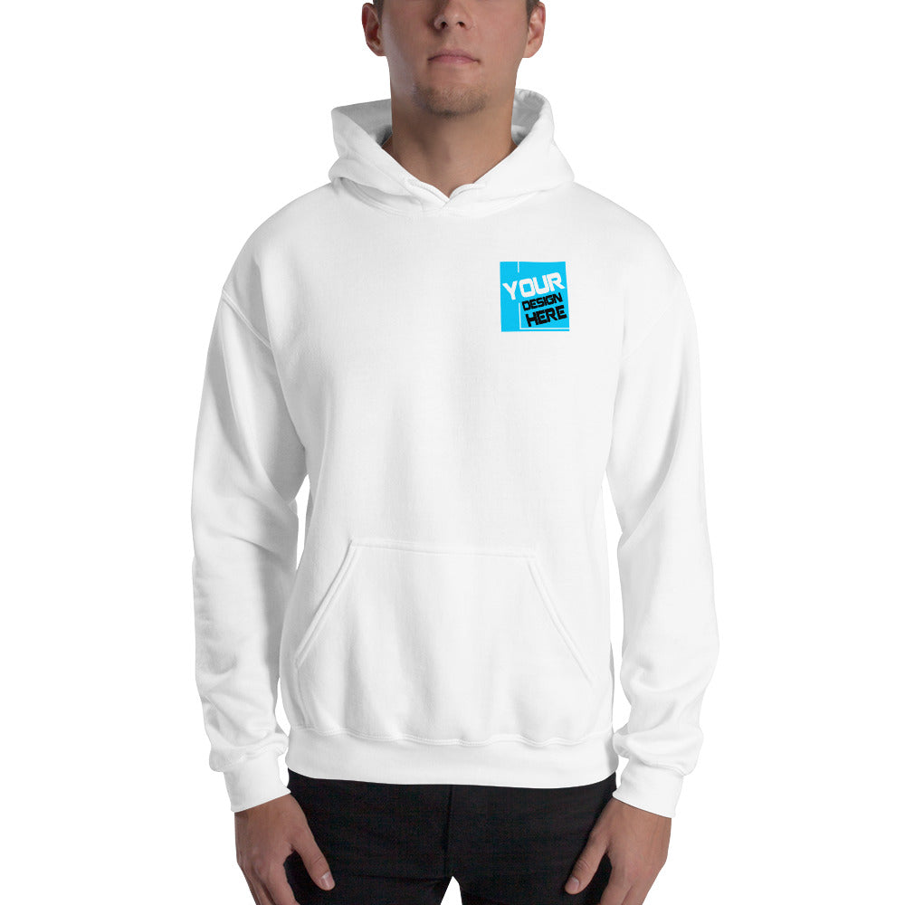 Customizable R. Chest, Large Rear Print Unisex Hoodie